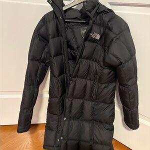 The North Face Womens Parka Jacket Black Goose Down 600 Puffer
